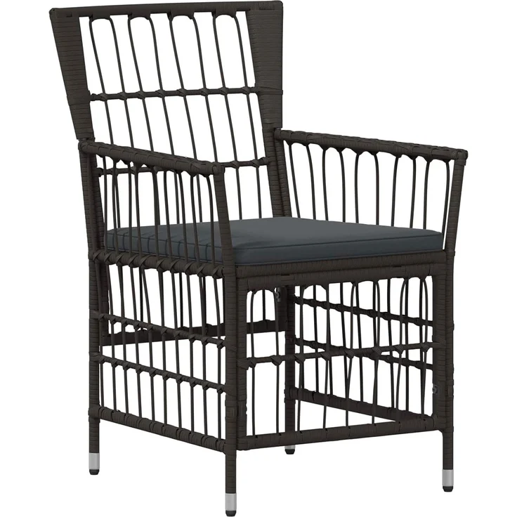 vidaXL Outdoor-Essgruppe 9 stk. Schwarz Poly-Rattan 3448941 – Bild 8