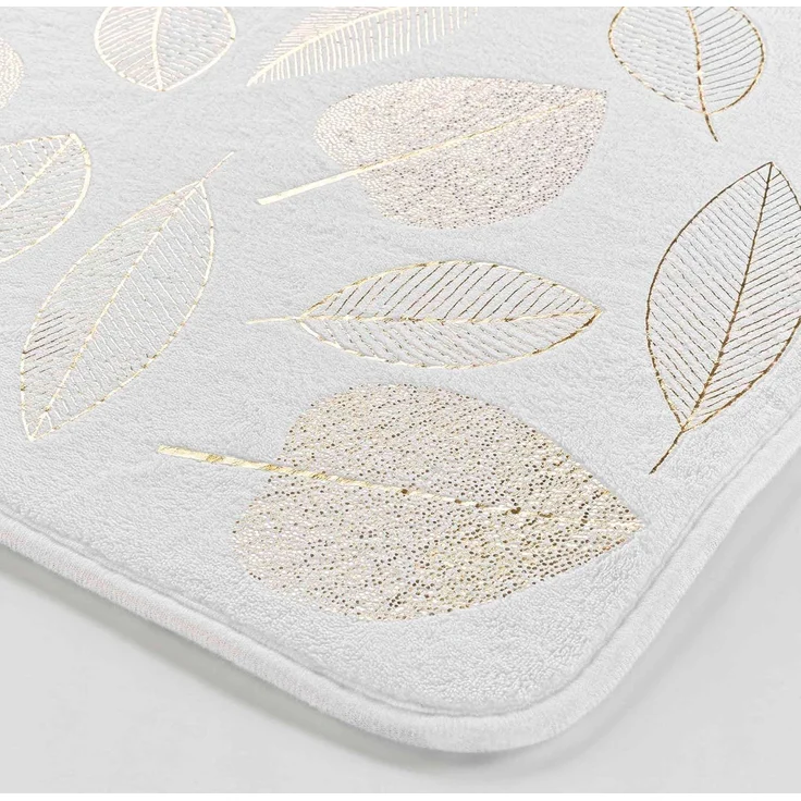 U10 Badematte JOYA - Badezimmer Badematten in Weiss/gold – Bild 3