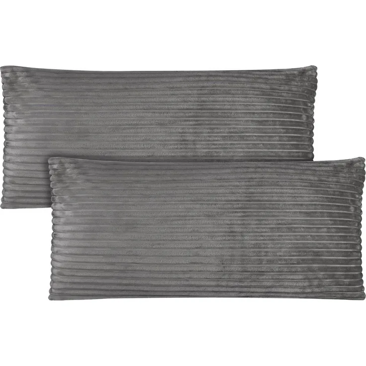 Aspero Kissenbezüge 2 Kissenbezüge aus Streifen-Flanell 40x80 cm, Kopfkissen aus hautsympathischem Material