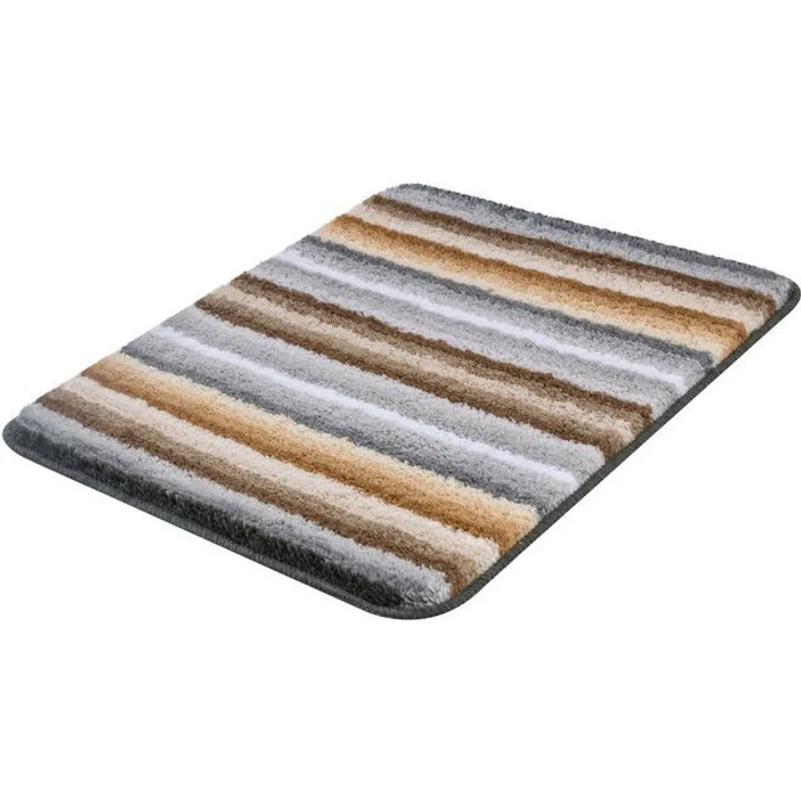 MEUSCH Badematte Funky, Höhe 18 mm, rutschhemmend beschichtet, fußbodenheizungsgeeignet, Kunstfaser, rechteckig, Badteppich, modernes Streifen Design, waschbar – Bild 4