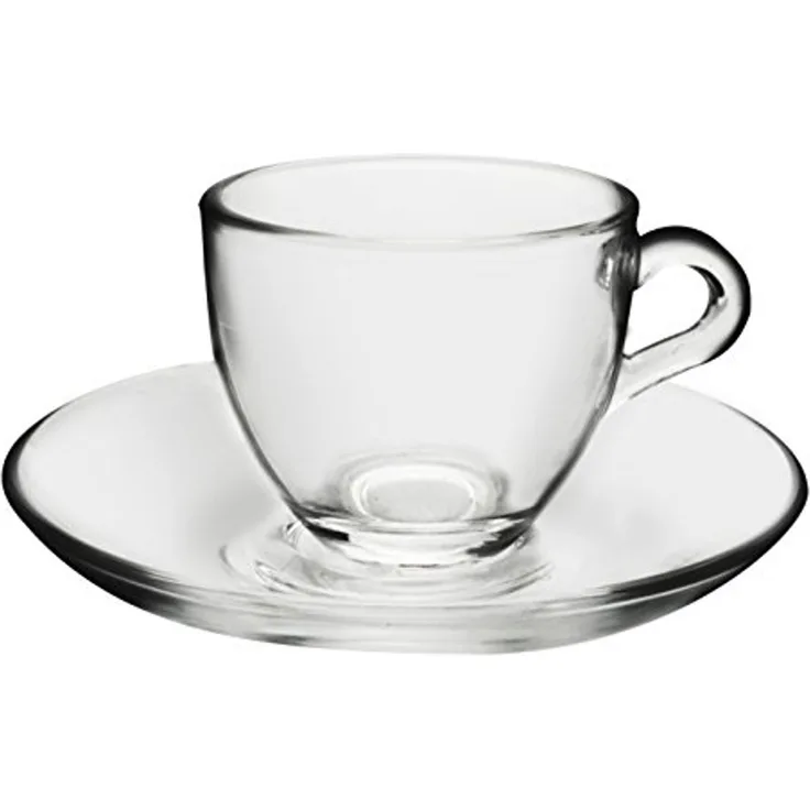 Pasabahce 6er Set Basic Espresso Tassen Set 90ml Kaffeeset transparent