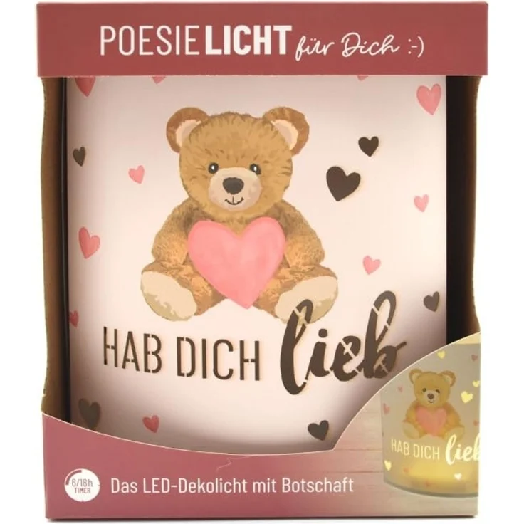 Deko Lampe Leuchte Batterie Poesielicht für Dich la vida Geschenk Teddy 6293891 – Bild 2