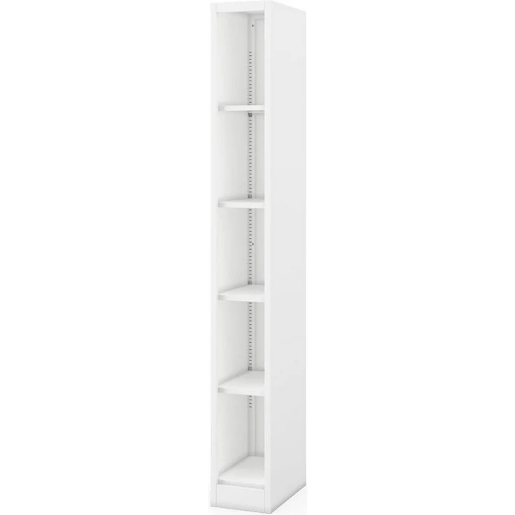 Jan Nowak Aktenschrank Metallregal schmal TIM 25 cm 195 cm hoch Ordner Akten (Dokumentenregal Büroregal Archiv Nische Flur Garage platzsparend, 1-St, 0,6 mm 195 x 25 x 40 cm 25 kg je Boden verstellbar 4 Farben) geschlossene Rückwand robust pulverbeschi... – Bild 1