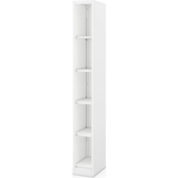 Jan Nowak Aktenschrank Metallregal schmal TIM 25 cm 195 cm hoch Ordner Akten (Dokumentenregal Büroregal Archiv Nische Flur Garage platzsparend, 1-St, 0,6 mm 195 x 25 x 40 cm 25 kg je Boden verstellbar 4 Farben) geschlossene Rückwand robust pulverbeschi...