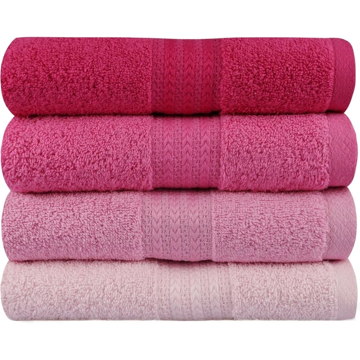 Mijolnir 'Rainbow - Pink' Waschhandtuchset (4-teilig), Hellrosa / Rosa, 30 x 50 cm – Bild 2