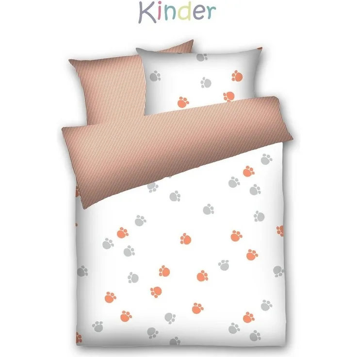Dyckhoff Kinderbettwäsche Weichfrottier 'Pfötchen' 100 x 135 cm