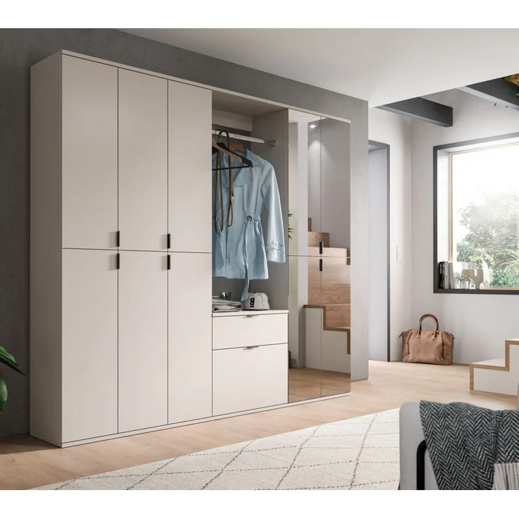 Garderobenschrank mit Spiegel Line-Up in kaschmir 91x193 cm – Bild 5