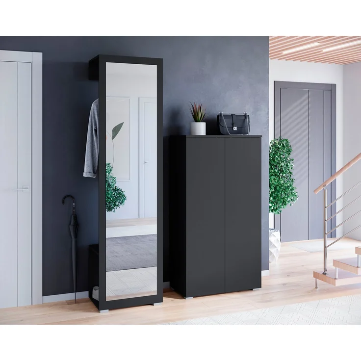 INOSIGN Garderoben-Set PARIS/ TOKYO, (Komplett-Set, 2-St), Garderoben-Set Breite 130cm, moderne grifflose Flurmöbel Kleiderstange – Bild 5