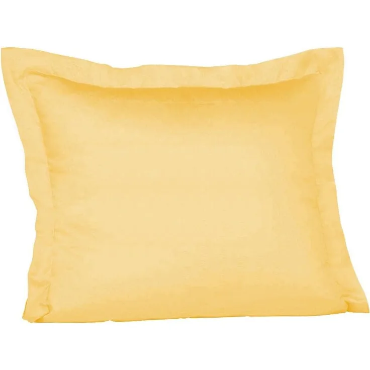 Fleuresse Mako-Satin-Kissenbezug uni colours Farbe sonne 2349 Größe 35x40 cm