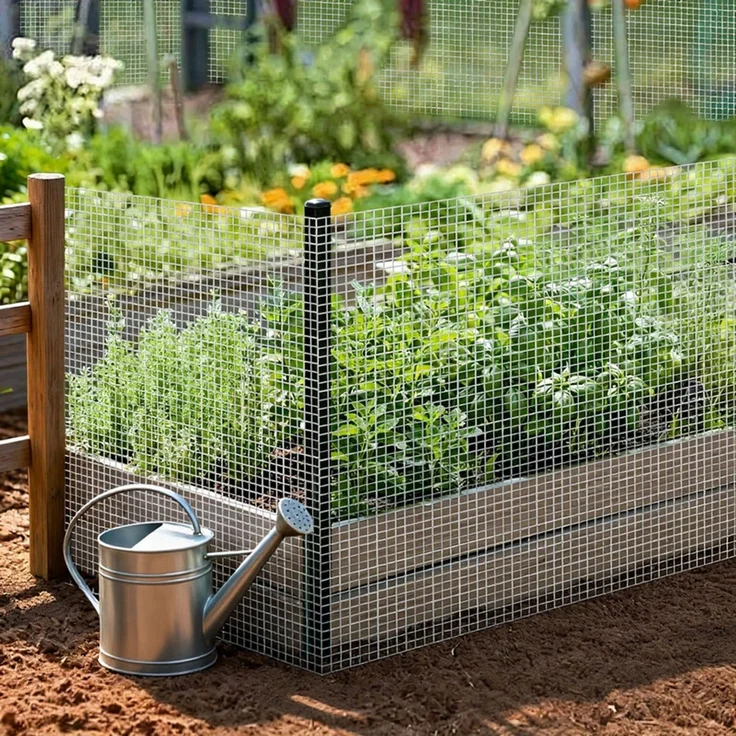 Home Nature Wohnkonzept Gartenzaun Maschendrahtzaun aus verzinktem Stahl, Silber, 12 x 12 mm Maschenweite, 1 x 10 m – Bild 1