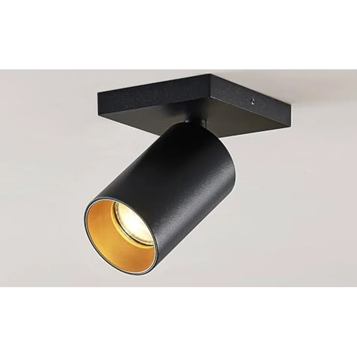 Arcchio Strahler Brinja, modernes 1-flammiges Deckenlicht in Schwarz aus Aluminium, GU10 Spot für Flur und Wohnräume – Bild 2