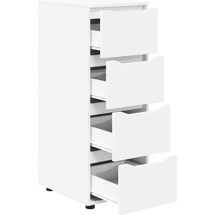 vidaXL Aufbewahrungsschrank 40 x 48 x 105 cm Holzwerkstoff Weiß 888897 – Bild 7