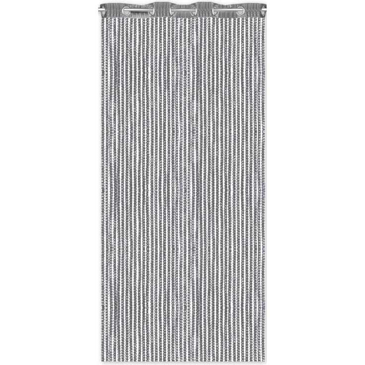 Fadenvorhang Lurex-Optik Fadengardine Türvorhang mit Ösen, trendige Dekoration in vielen verschiedenen Ausführungen erhältlich (140x250 cm / anthrazit - dunkelgrau) – Bild 1