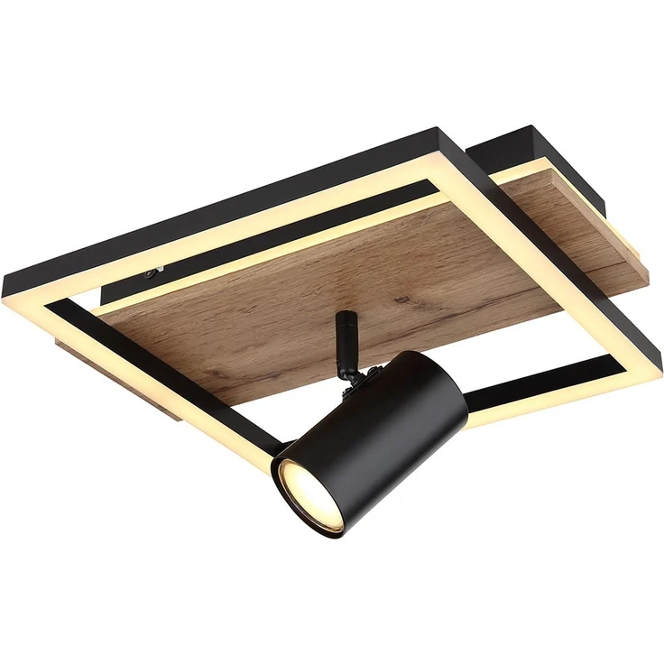 LED Deckenleuchte, Holzoptik, Hintergrundbeleuchtung – Bild 8