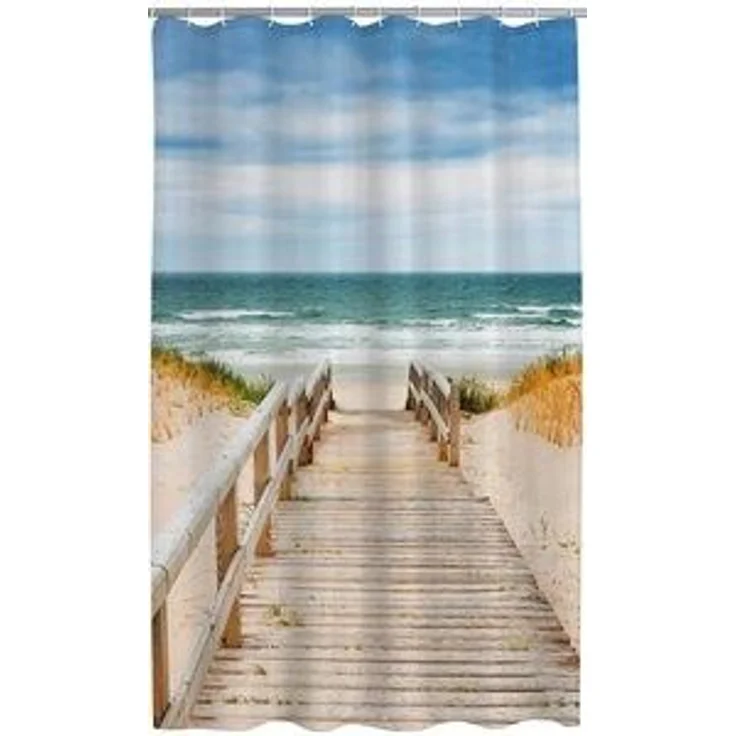 Ridder Duschvorhang Nordsee Breite 180 cm, inkl. Duschvorhangringe – Bild 6