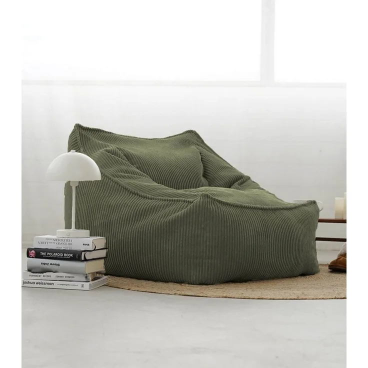 mokebo Sitzsack Der Lümmel (aus Cordstoff), gemütlicher Cordsessel oder Armlehnensessel in Grün