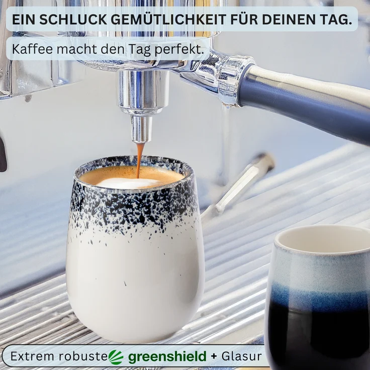 SÄNGER Steingut Kaffeebecher Siena 6 teilig 80 ml – Bild 5