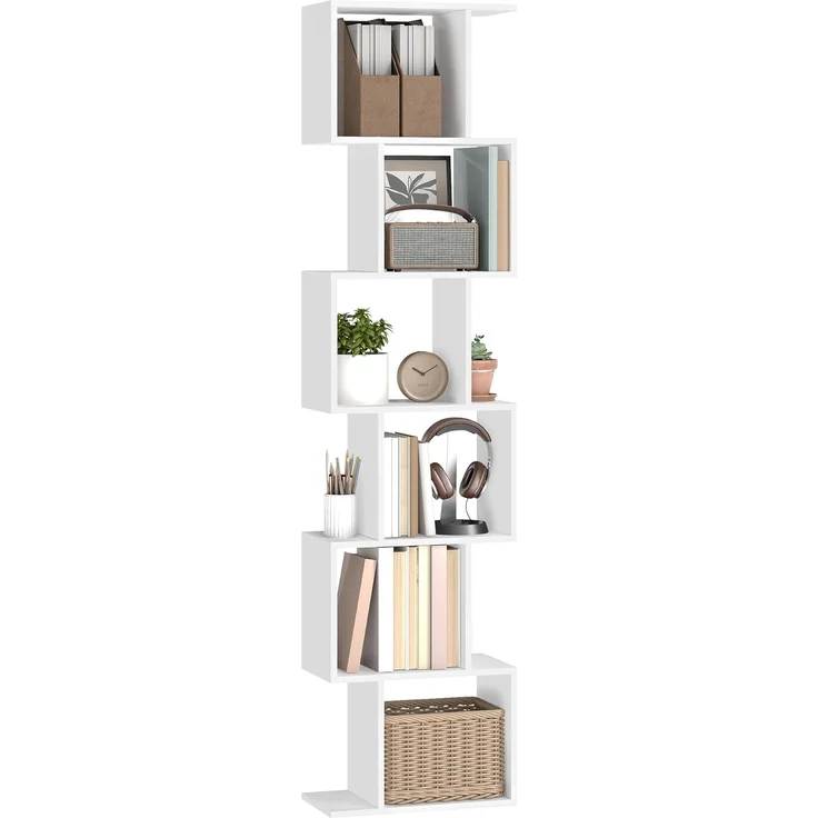 VASAGLE 'LBC461W01' Bücherregal mit 6 Ebenen, weiß, 24 x 40 x 191 cm – Bild 1