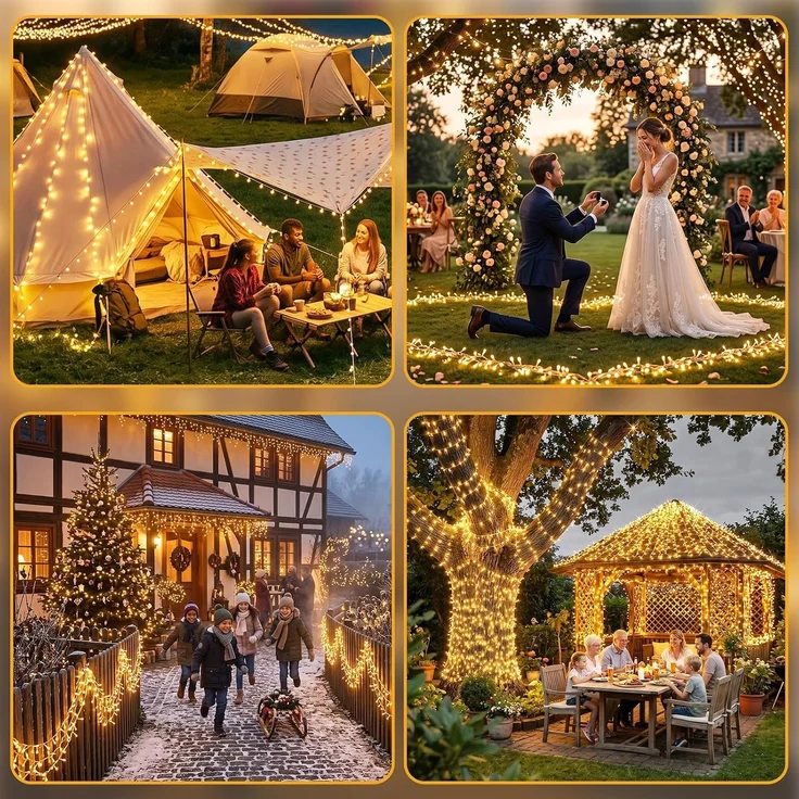 SALCAR 20m 300er LED Lichterkette Weihnachten mit Fernbedienung – Bild 8