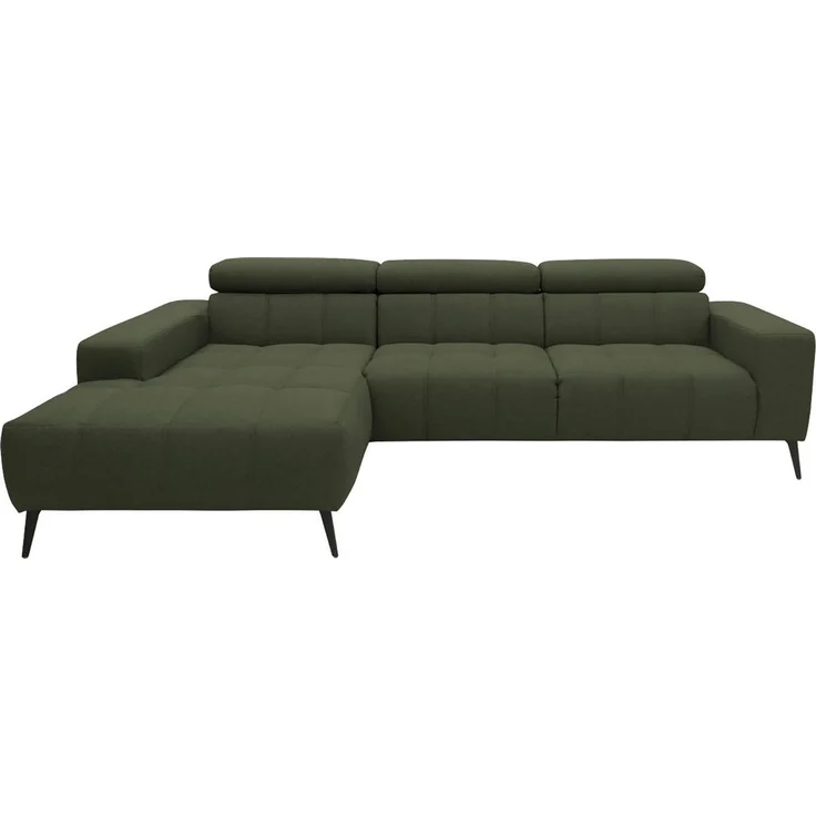 DOMO collection Ecksofa Trento L-Form, mit Kufenfuß oder Einzelfuß, whlw. verstellbare Kopfteile, passend für gängige Saugroboter – Bild 2