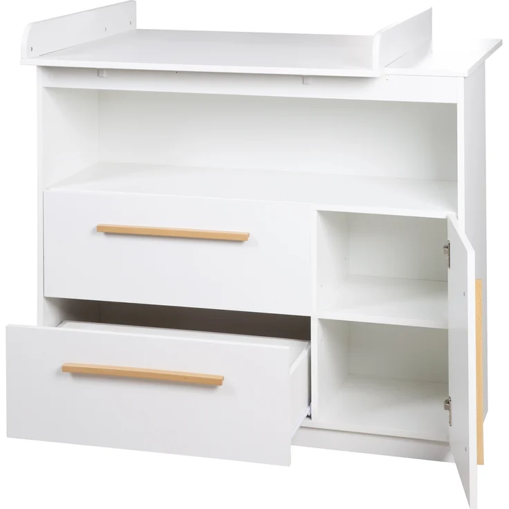 roba Kinderzimmerset 'Lilo' - 2-teilig - Kinderbett 70 x 140 cm & Wickelkommode - Weiß – Bild 5