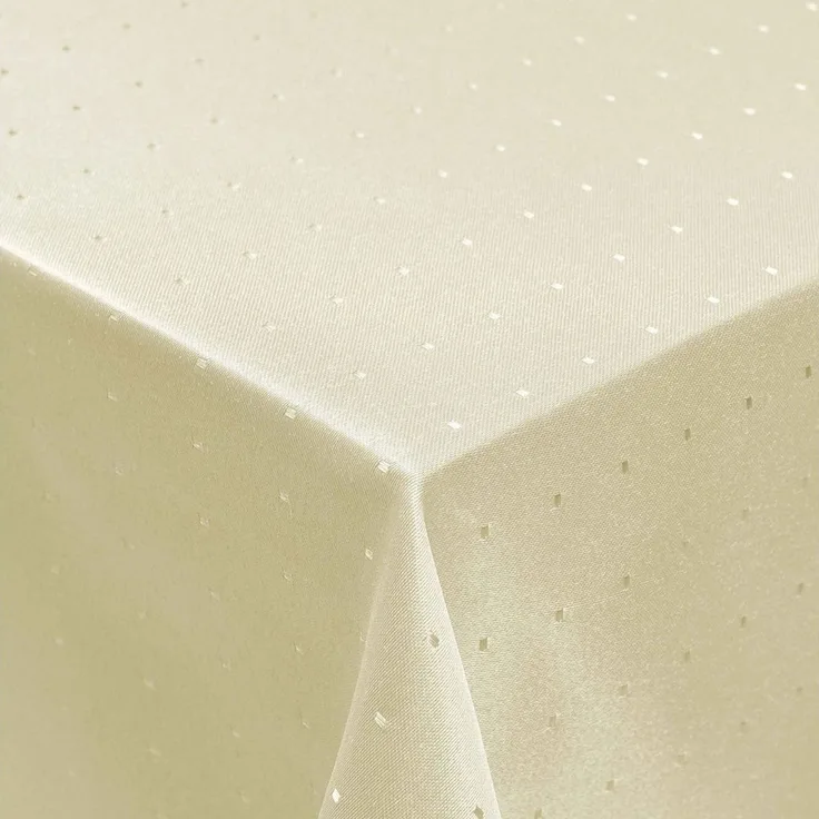 DecoHomeTextil Heimtextilmanufaktur Tischdecke Punkte Muster Optik Damast Tafeldecke Pflegeleicht
