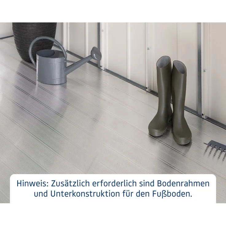Hörmann Ecostar Aluminium Fußboden für "Euroline" ESD 1 Gerätehäuser mit Satteldach, silber, 166 x 118 cm,ESD 1 – Bild 3