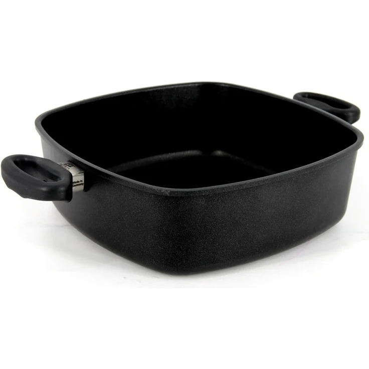 AMT E289 Eck-Pfanne flach Aluminumguss 28 x 28 cm, Höhe 9 cm