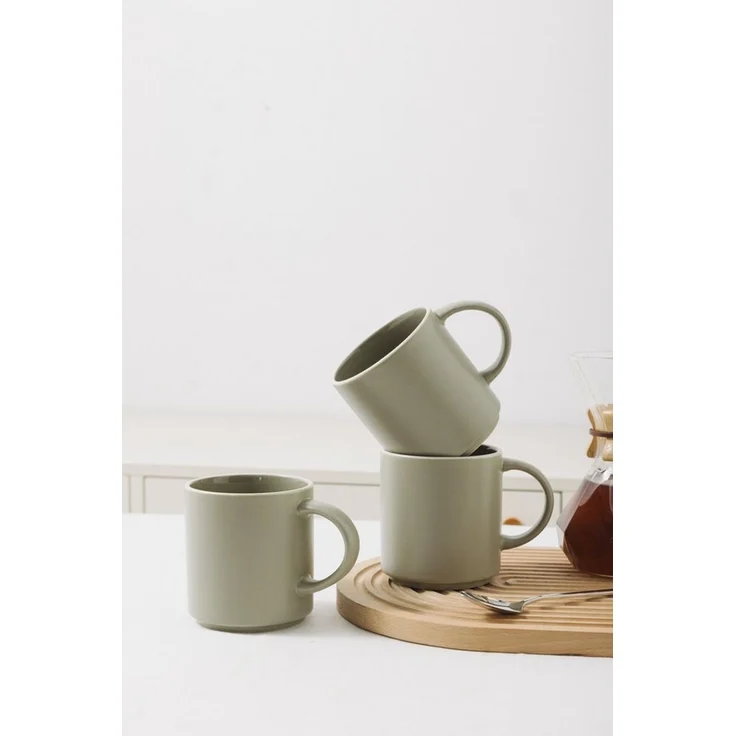 OTTO home Becher Kaffeebecher Ylvii, 6er Set, 6-tlg, Steinzeug, spülmaschinenfest und mikrowellengeeignet, 350 ml – Bild 3
