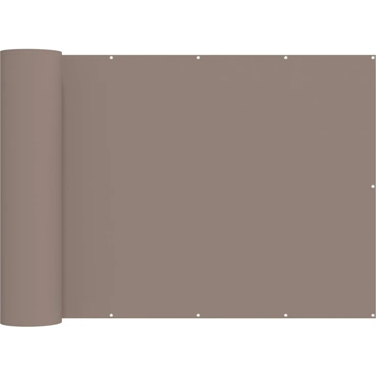 vidaXL Balkon Sichtschutz 200 x 500 cm Stoff mit PU-Beschichtung Taupe 42036537 – Bild 2
