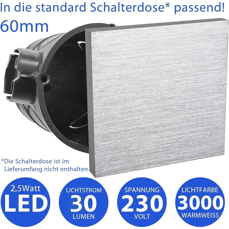 Maxkomfort LED Wandstrahler 6190S, LED fest integriert, 3000K, Warmweiß, Treppenbeleuchtung – Bild 3