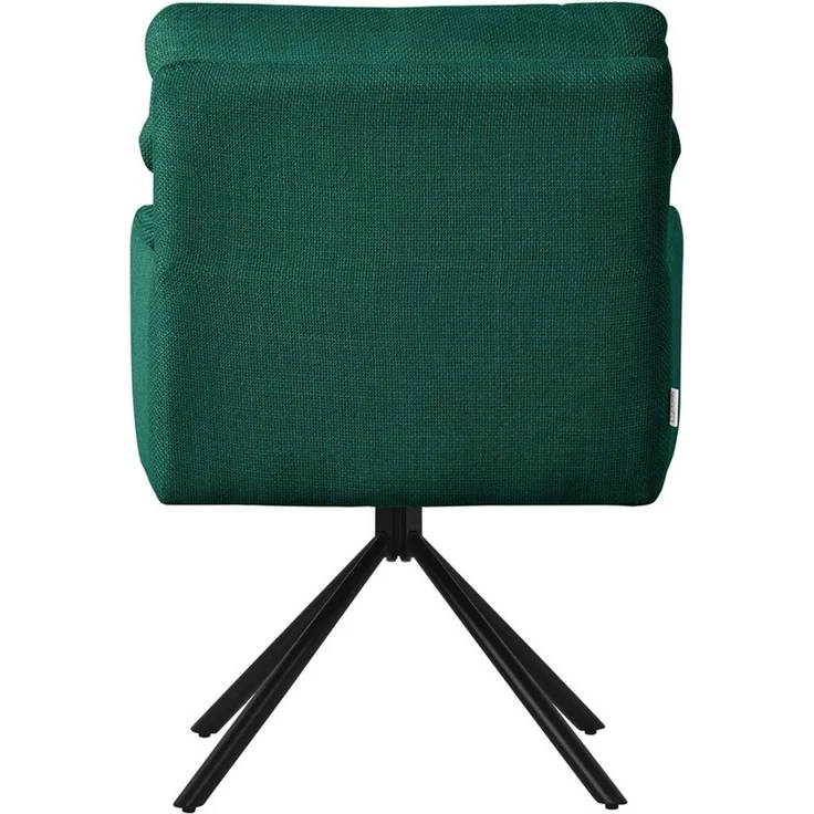 ML-DESIGN Polsterstuhl Esszimmerstühle mit Rücken- & Armlehne moderne Design Küchenstühle (1 St), Armlehnstuhl Dunkelgrün aus Polyester 180° Drehbar ergonomische Sessel – Bild 3