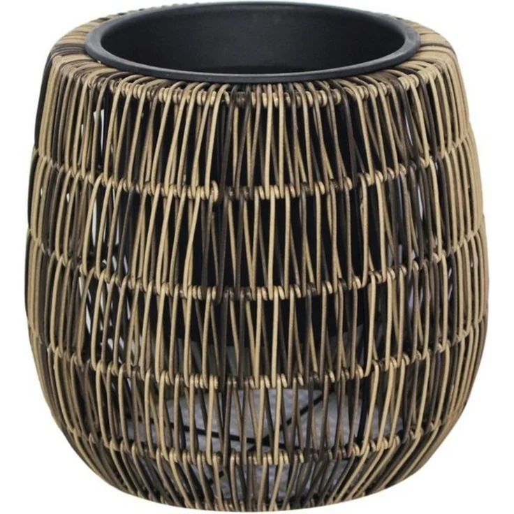 Trend Line Blumentopf TrendLine Polyrattan Pflanztopf Ø 28x26 cm braun – Bild 2