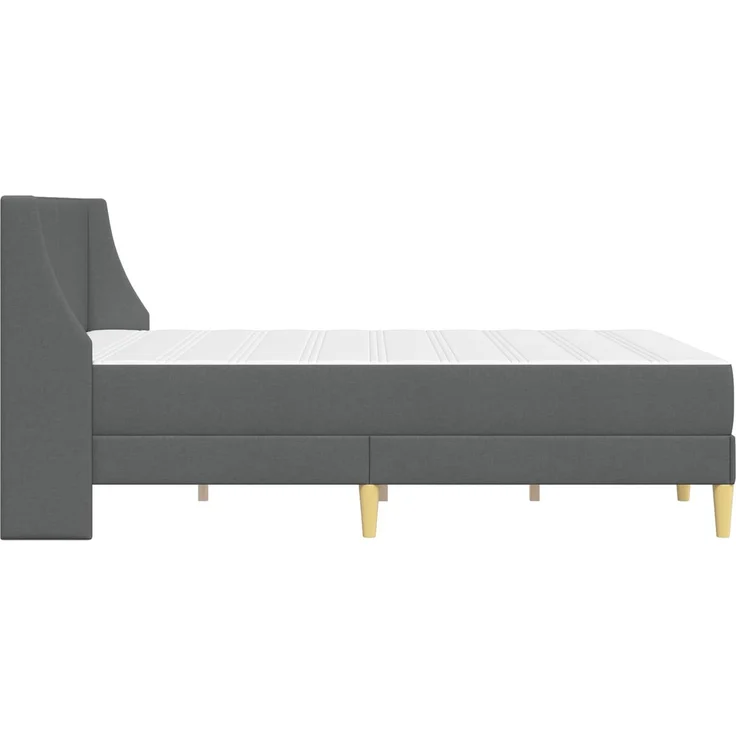vidaXL Bettgestell mit Matratze Dunkelgrau 120 x 200 cm Polyester 3414730 – Bild 7