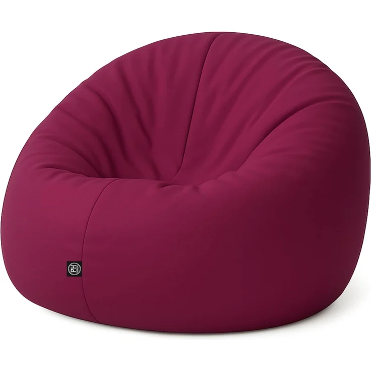 PATCH HOME 2-in-1 Sitzsack Sessel - Gaming Bean Bag mit Reißverschluss - Bereits befüllt, Ergonomisch & Robust für Kinder & Erwachsene - Indoor & Outdoor, Wetterfest (Weinrot, 155cm)