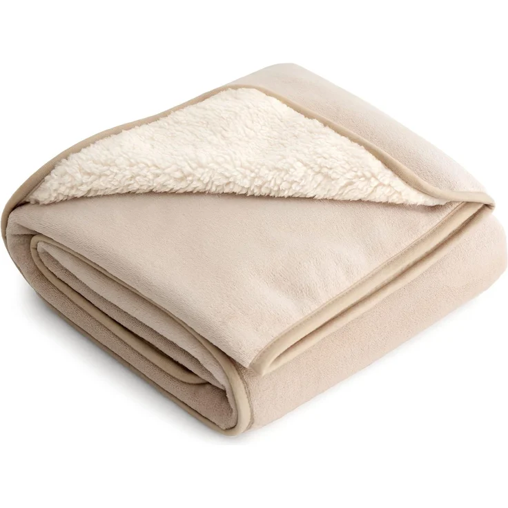 Lesure wasserdichte Hundedecke Grosse Hunde - 100x120 cm Outdoor Hundedecke waschbar, Hundedecke Sofaschutz aus Sherpa Fleece, Katzendecke flauschig und weich, cremefarben – Bild 1