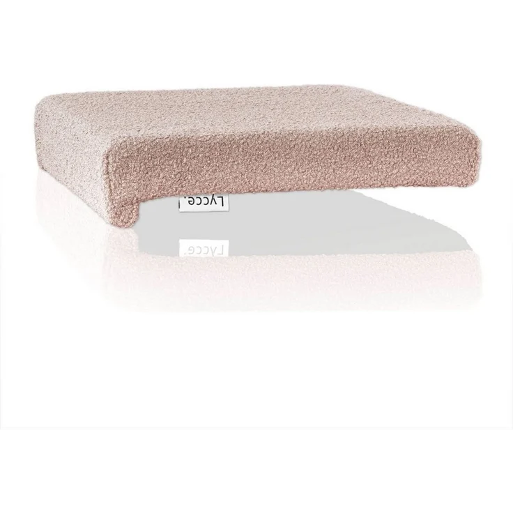 Lycce Bankauflage Bankauflage Klemmkissen 1 Leiste, Boucléstoff powder rosa, (1 St), für Banktiefe ab 35cm, verrutscht nicht, versch. Farben – Bild 2