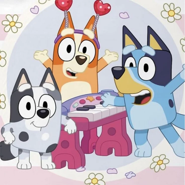 Bluey, Bingo & Muffin Baby Bettwäsche Set 2 tlg. 100x135 cm Baumwolle – Bild 4