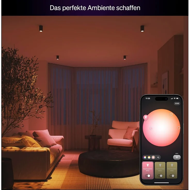 Philips Hue Essential White & Cool Amb. 345 GU10 1P EU – Bild 5