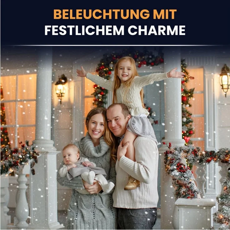 Gartenpirat LED-Girlande Künstliche Tannengirlande Türgirlande LED Weihnachtsgirlande Girlande, Energieeffizient – Bild 2