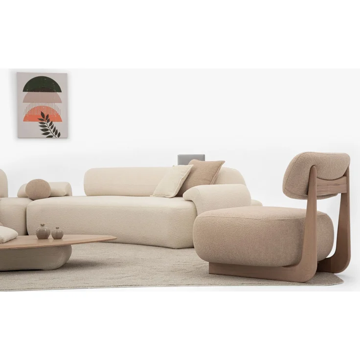 Ecksofa "Olympia" + Sessel-Beige – Bild 7