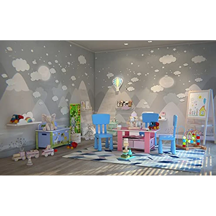 MUEBLEAR 90051 Kinder-Stuhl aus Kunststoff, 31 x 30 x 67 cm blau – Bild 2