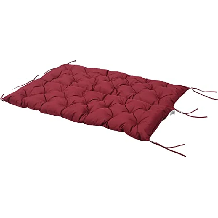 Outsunny Bankauflage 3 Sitzer, 150 x 98 x 8 cm, mit Bändern, Outdoor/Indoor, (Set, 1 St, 1 Sitzkissen), für Gartenmöbel, Fensterbank Sitzbank, Hollywoodschaukel, Rot – Bild 10