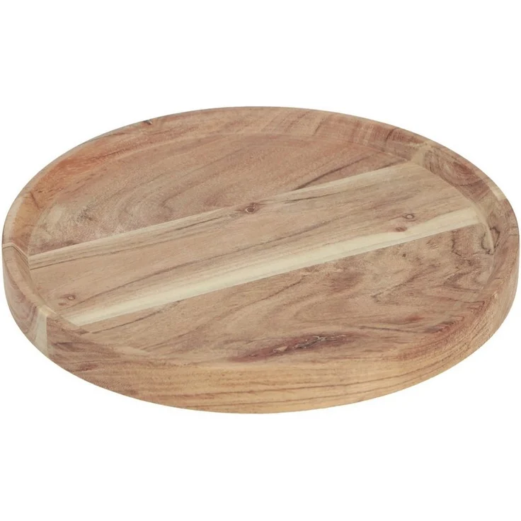 Viana Dekokorb Rundes Holztablett Akazienholz Ø25cm - Schneidebrett – Bild 4