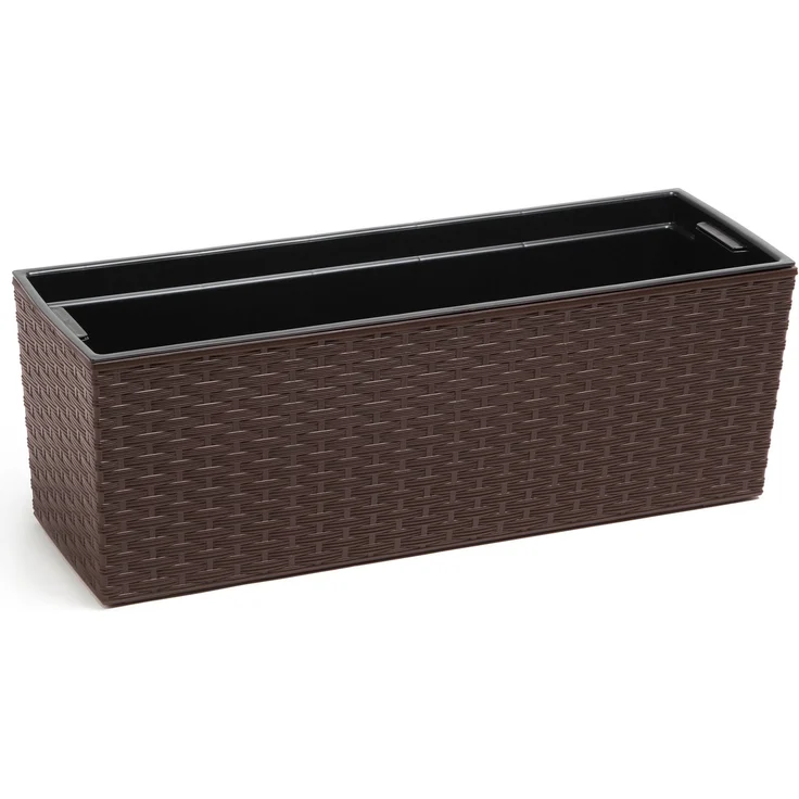 KADAX Blumentopf Balkonkasten Griffe 19x56cm Mokka – Bild 3