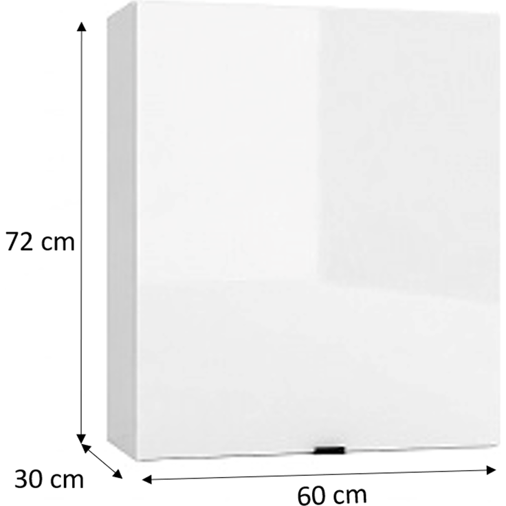 Alice Eckküche 200 x 260 cm, Weiß Hochglanz/Weiß, ohne Arbeitsplatte, zur Selbstmontage – Bild 10