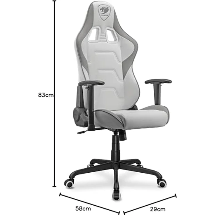 Cougar Armor Elite CGR-ELI-WHB, Gaming Stuhl mit 160° Neigung und Höhenverstellung, Weiss – Bild 2