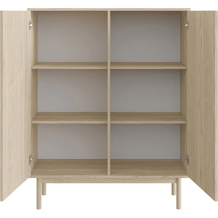Selsey 'Neksto' Highboard 2-türig, Eichenholzoptik, ca. 124 x 100 x 40 cm – Bild 4