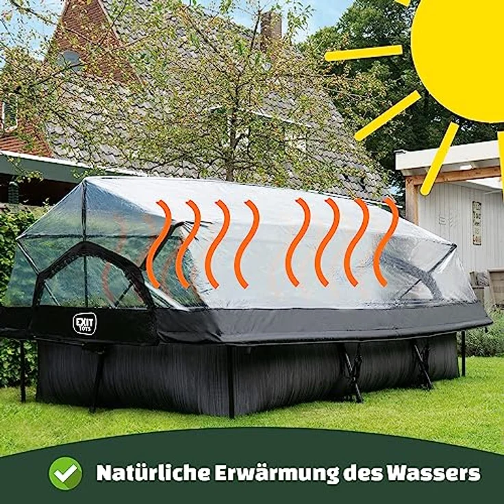 EXIT Framepool inkl. multifunktionaler Poolabdeckung (Set, 4-tlg), BxLxH: 250 x 540 x 100 cm, mit Sandfilteranlage und Sicherheitsleiter – Bild 9