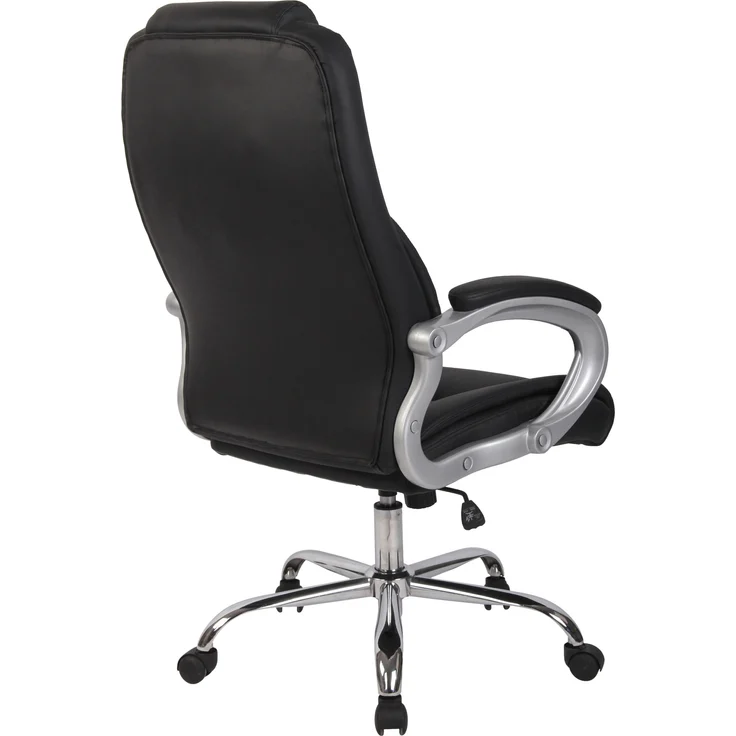 DELUKE® Bürostuhl SYDNEY - 113x66x70, Schwarz Kunstleder Metall Gestell ergonomische Bürostühle Homeoffice Stuhl mit Rollen – Bild 4